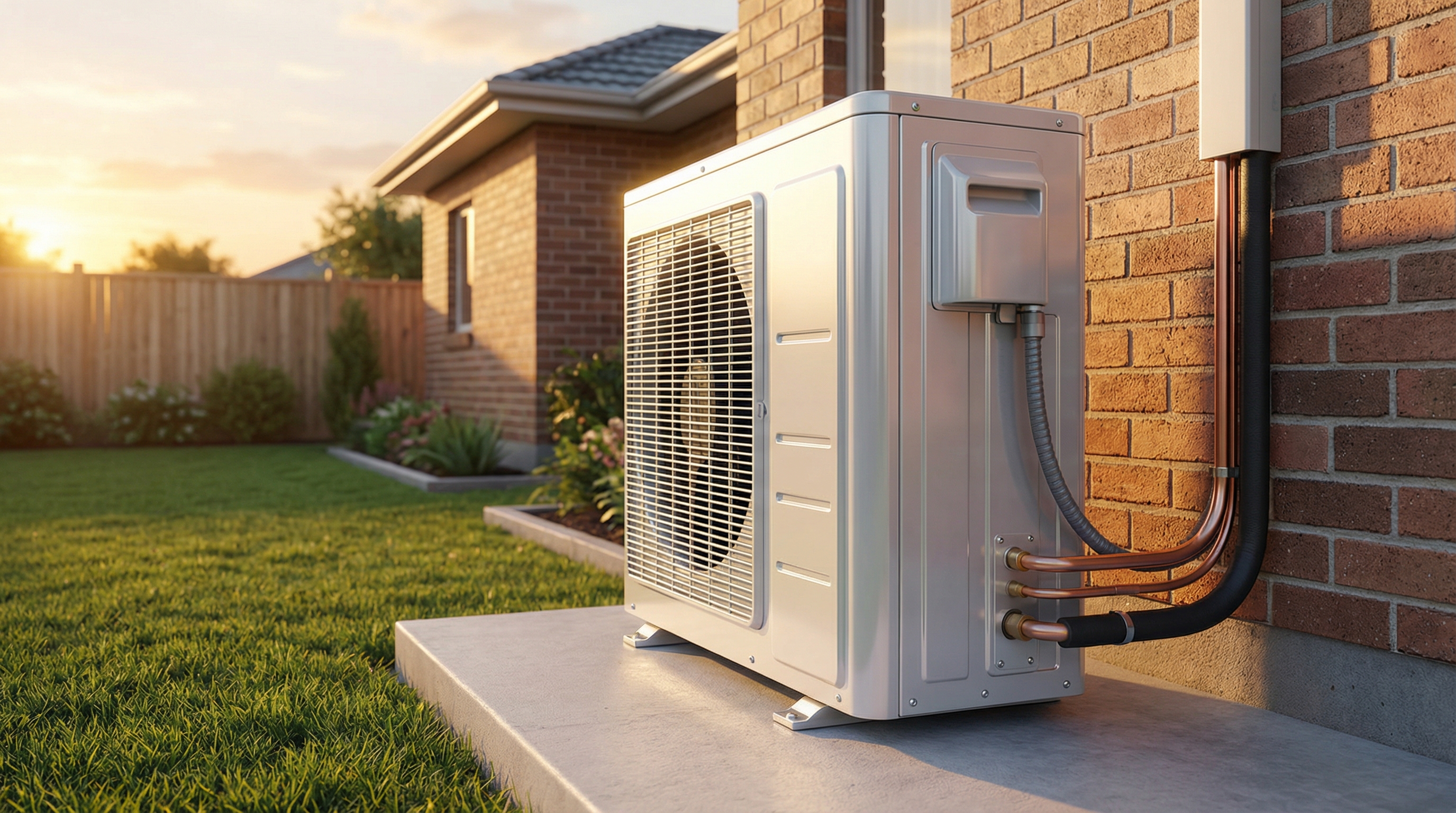 New energy-efficient HVAC system after installation