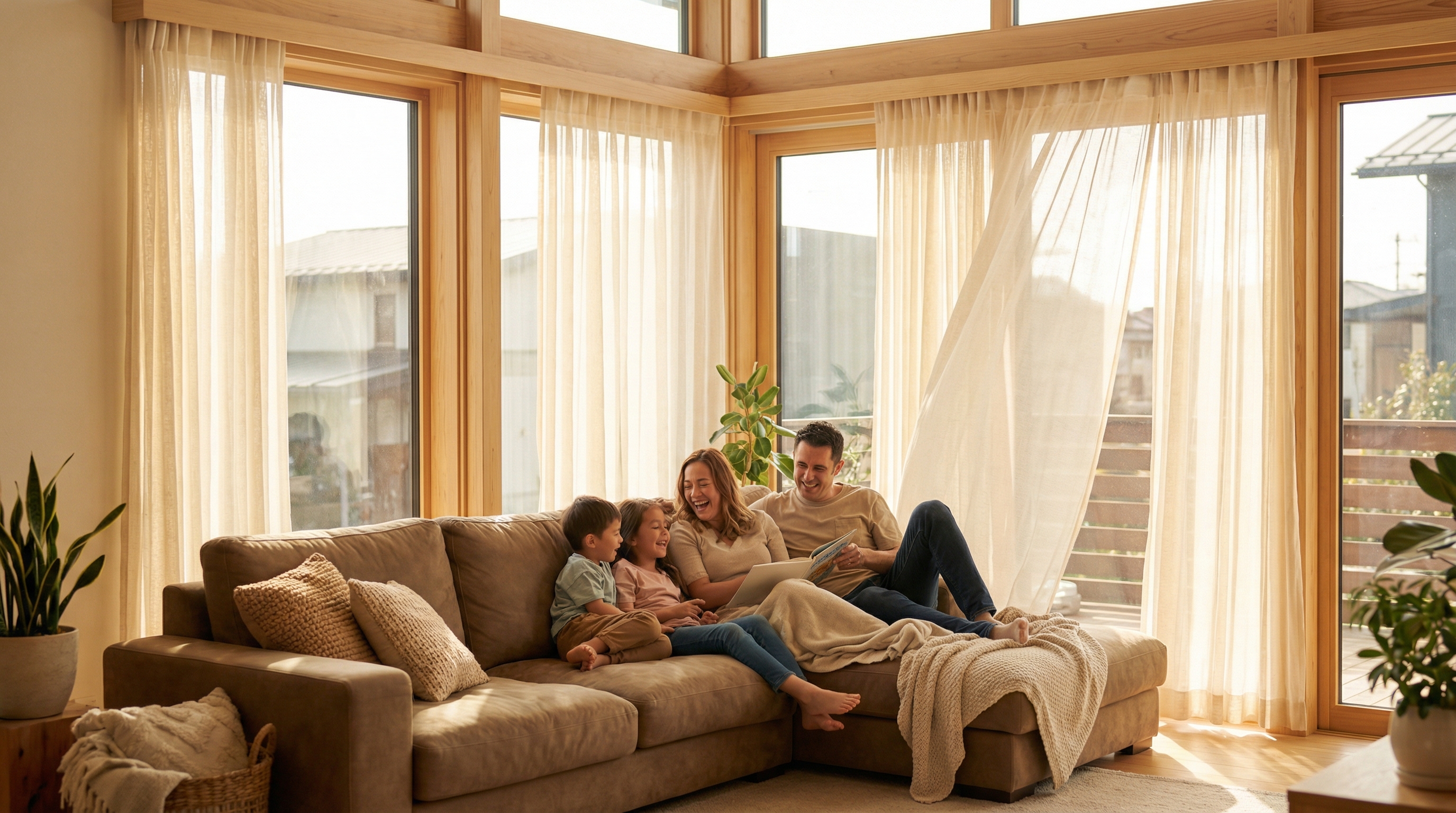Solar panel installation on residential roof
