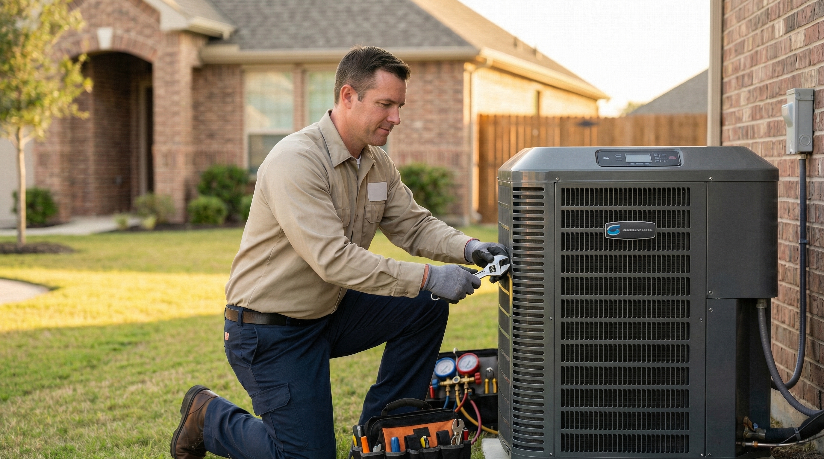 Solar technician performing maintenance inspection